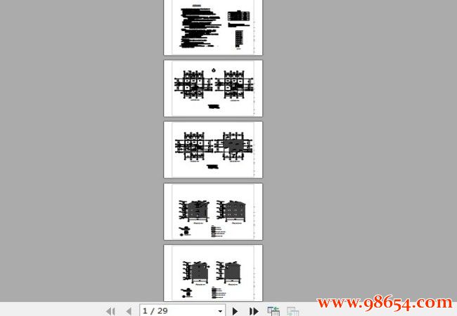 首层面积102平方米三层别墅设计图全套预览图