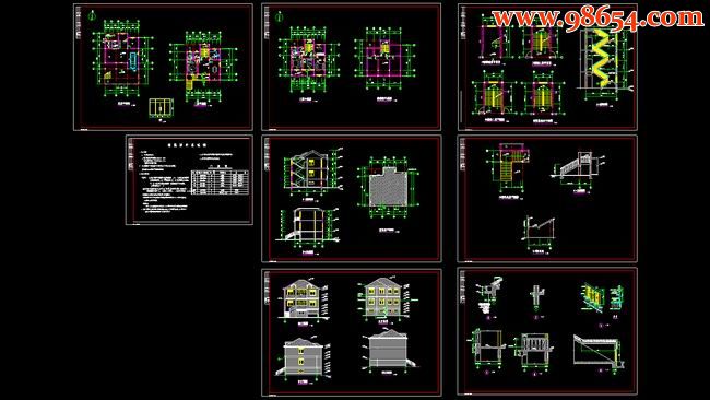 三层农居房建筑施工图全套预览图