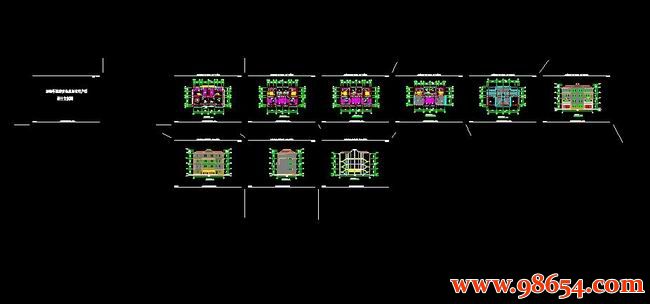 首层面积184平方米4层双拼别墅施工图全套预览图