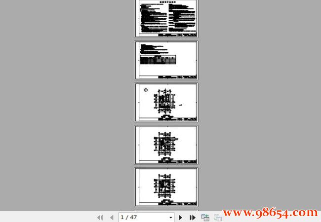 首层面积80平方米三层联排住宅设计图全套预览图