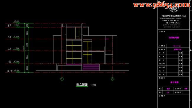 三层巴厘岛别墅庭院式A型正立面图